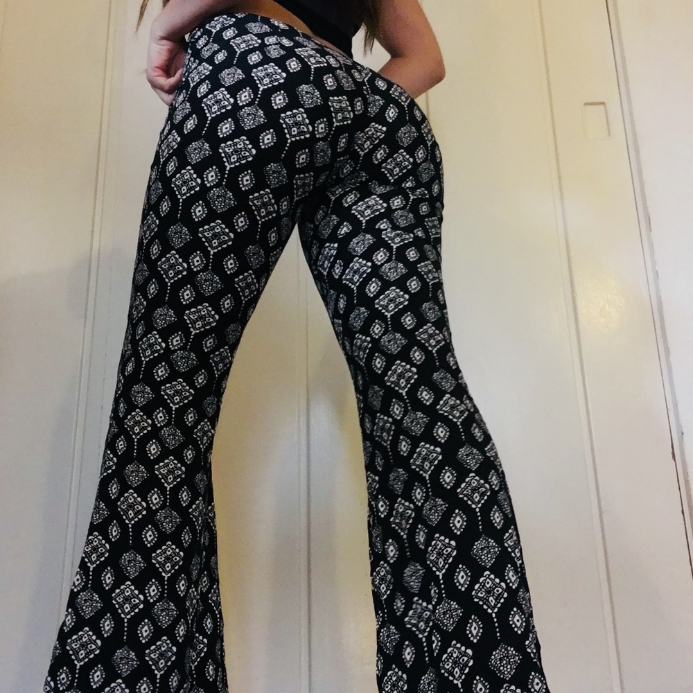 LF Millau Paisley Lace Up Flare Pants